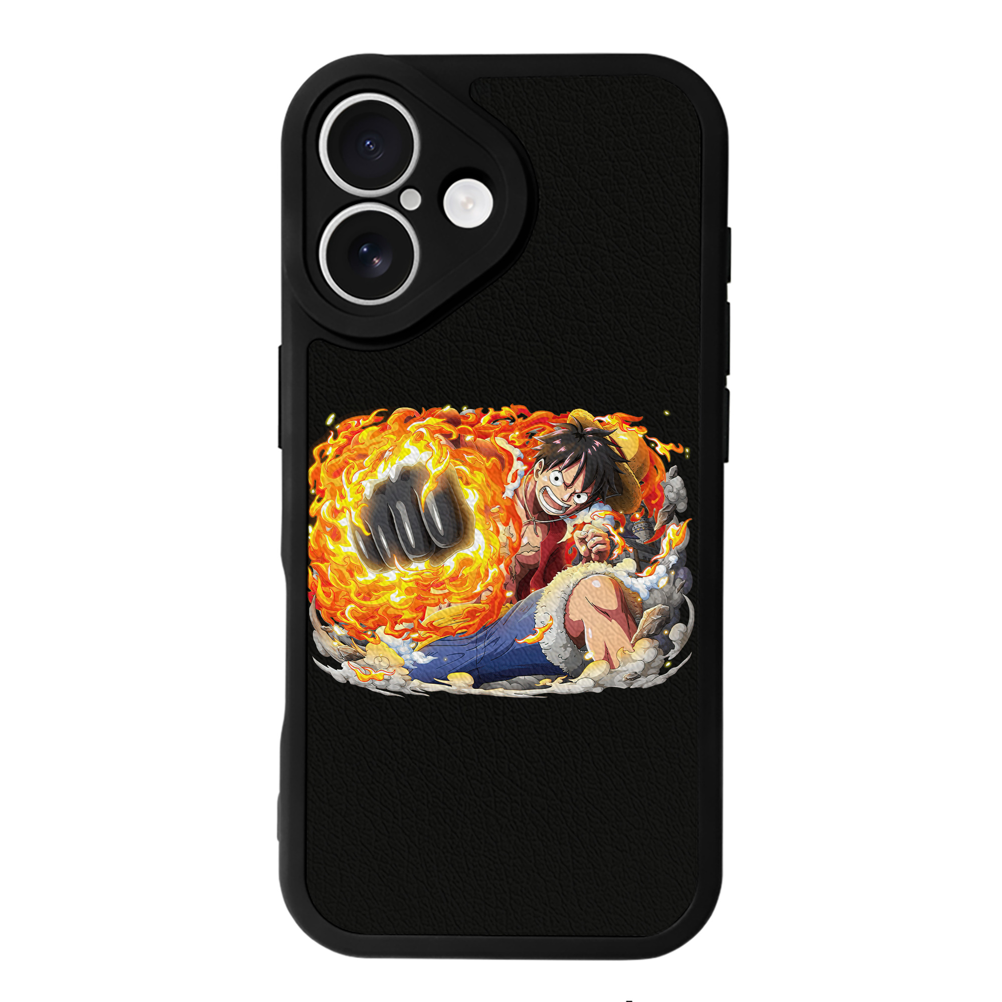 （画像用） ワンピース モンキー・D・ルフィ ONE PIECE Monkey D. Luffy 【iPhone 16シリーズ対応】シリコンスマホケース（レザー調） 材質：シリコン